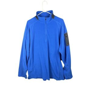 Lanesboro 1/4 Zip Fleece Men's XXL Long Sleeve Outdoors Blue Pullover